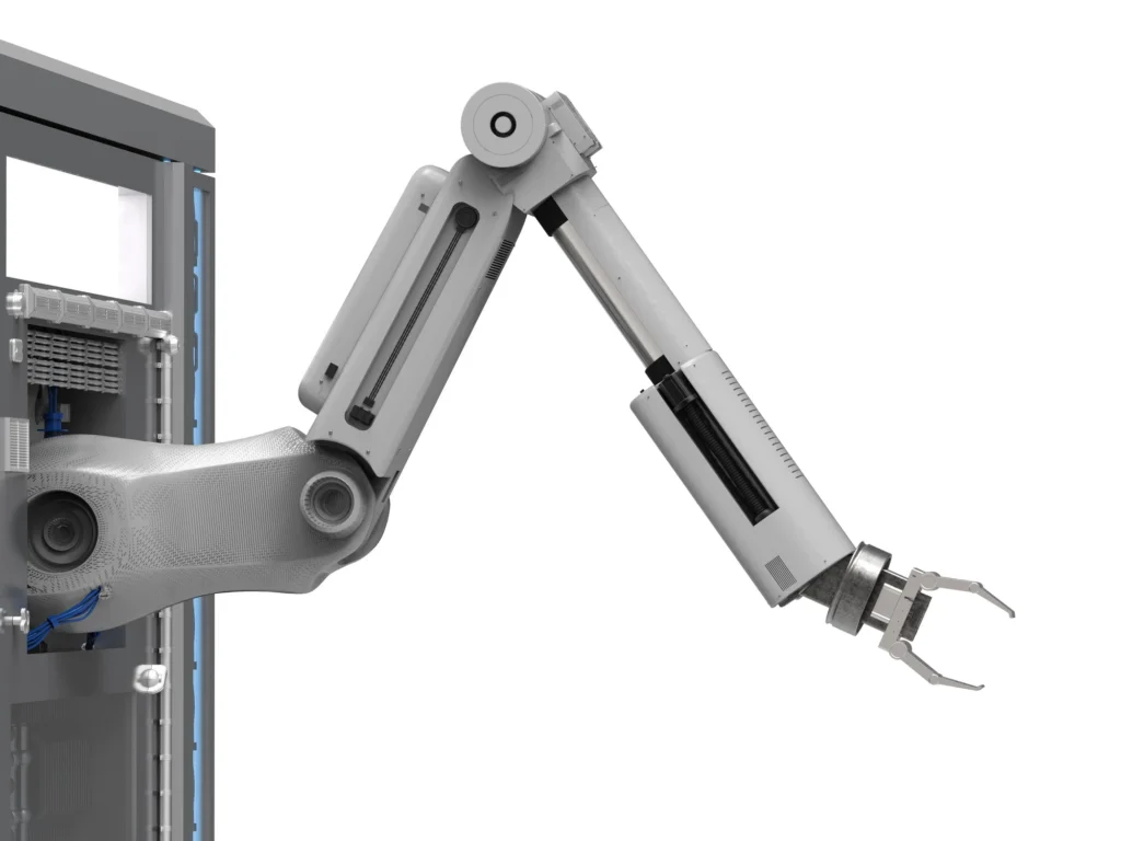 A modern robotic arm designed for industrial automation and precision tasks.