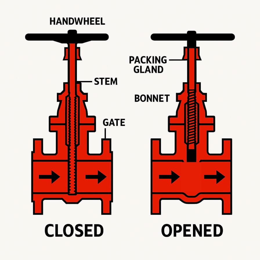Gate valve graphic - Align MFG parts manufacturing Gate valve graphic - oil and gas parts manufacturing